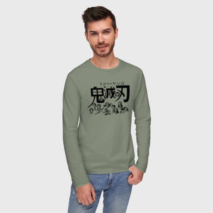Мужской лонгслив хлопок ПЕРСОНАЖИ Клинок, рассекающий демонов фото