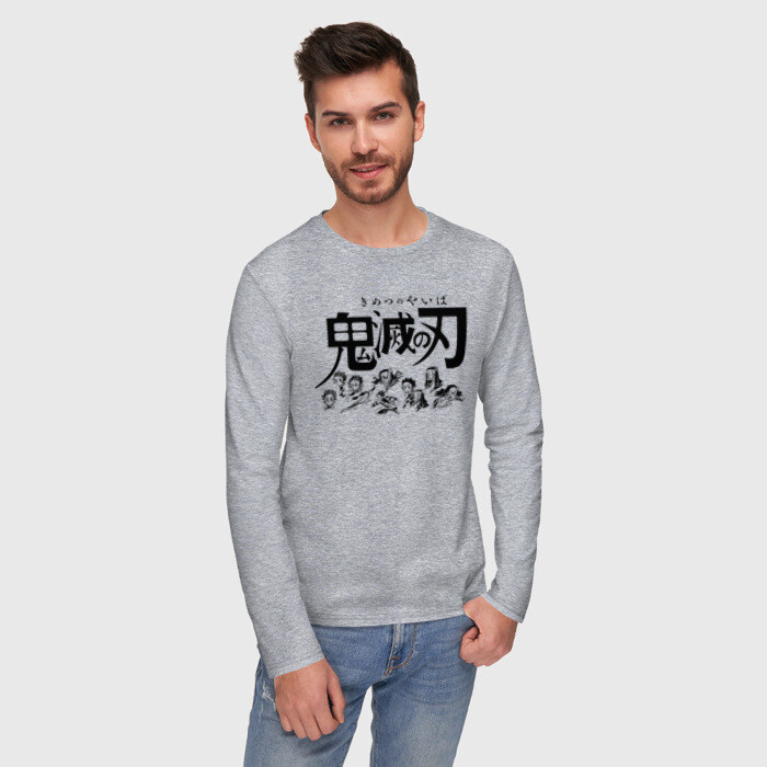 Мужской лонгслив хлопок ПЕРСОНАЖИ Клинок, рассекающий демонов фото