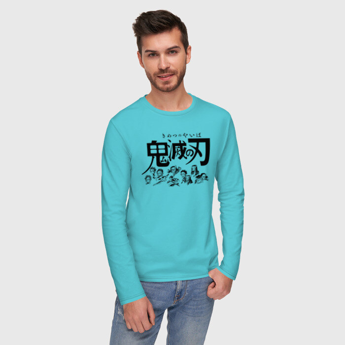 Мужской лонгслив хлопок ПЕРСОНАЖИ Клинок, рассекающий демонов фото