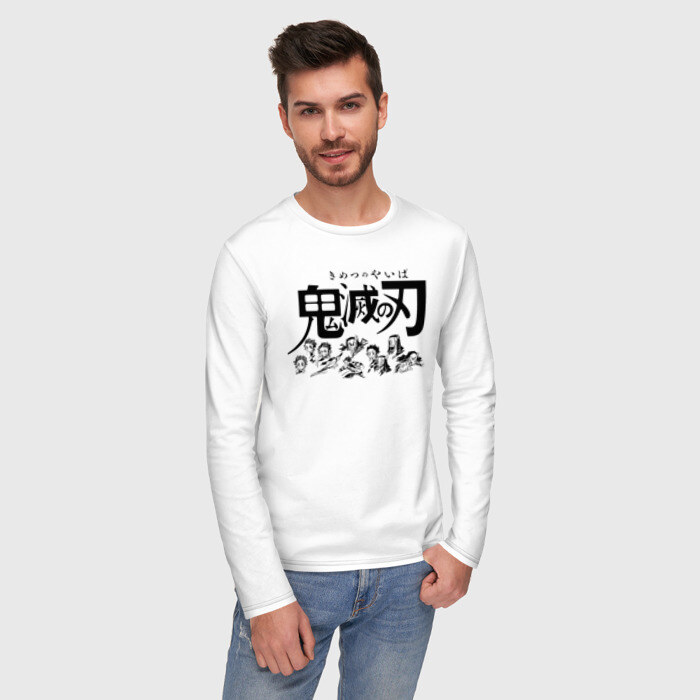 Мужской лонгслив хлопок ПЕРСОНАЖИ Клинок, рассекающий демонов фото