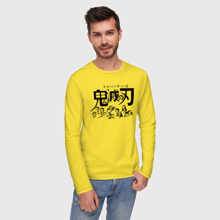 Мужской лонгслив хлопок ПЕРСОНАЖИ Клинок, рассекающий демонов фото
