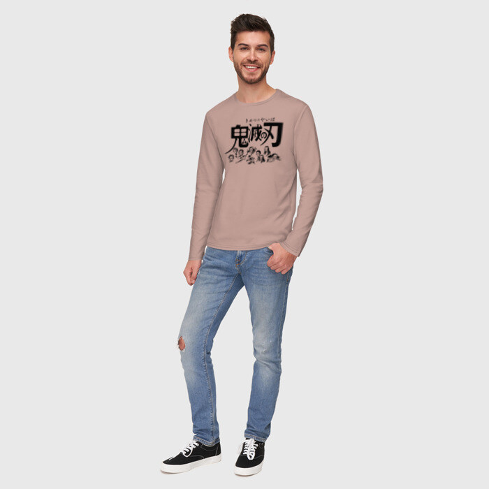 Мужской лонгслив хлопок ПЕРСОНАЖИ Клинок, рассекающий демонов фото