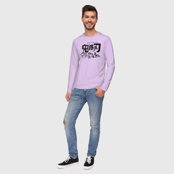 Мужской лонгслив хлопок ПЕРСОНАЖИ Клинок, рассекающий демонов фото