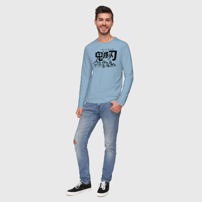Мужской лонгслив хлопок ПЕРСОНАЖИ Клинок, рассекающий демонов фото