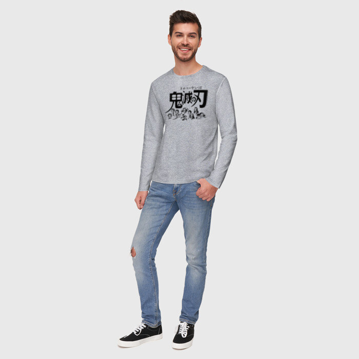 Мужской лонгслив хлопок ПЕРСОНАЖИ Клинок, рассекающий демонов фото