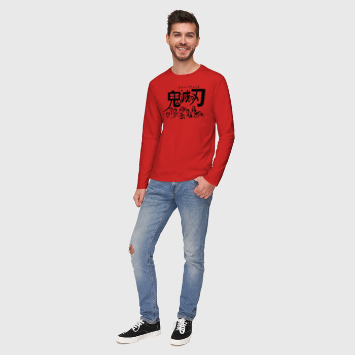 Мужской лонгслив хлопок ПЕРСОНАЖИ Клинок, рассекающий демонов фото