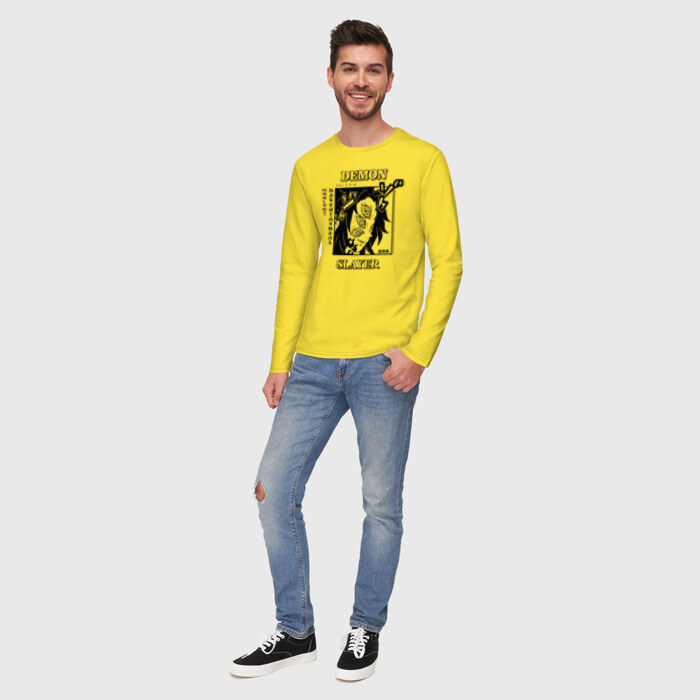 Мужской лонгслив хлопок Кокушибо Demon Slayer фото