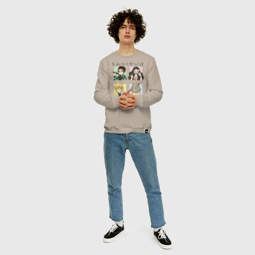 Мужской свитшот хлопок Танджиро Незуко Зеницу Иноске фото