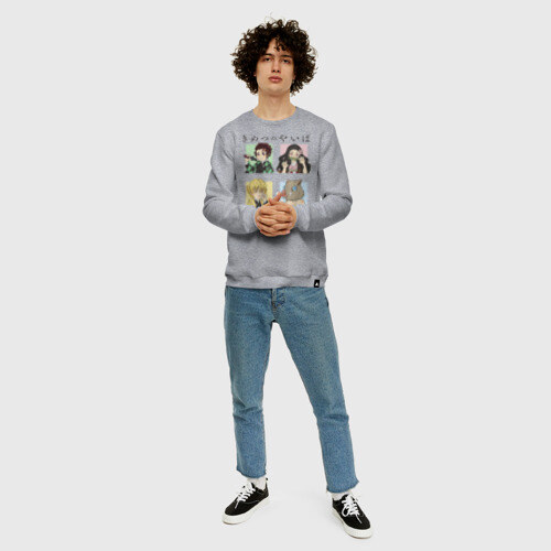 Мужской свитшот хлопок Танджиро Незуко Зеницу Иноске фото