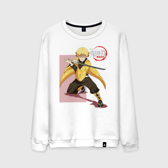 Мужской свитшот хлопок Зеницу Агацума Kimetsu no Yaiba фото
