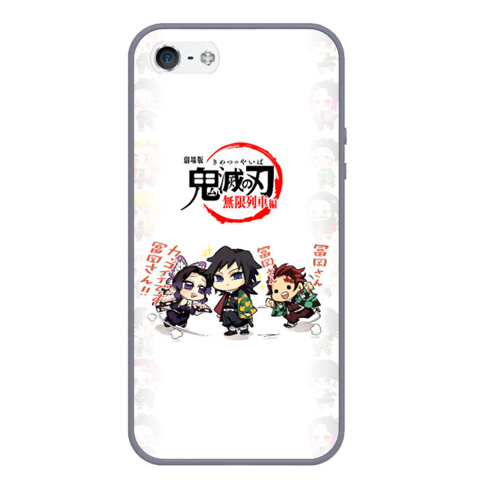 Чехол для iPhone 5/5S матовый ПЕРСОНАЖИ Kimetsu no Yaiba фото