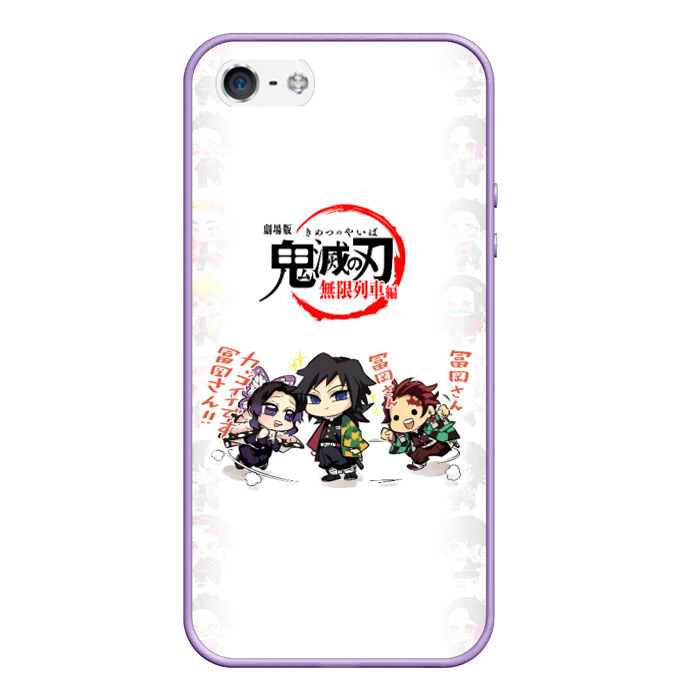 Чехол для iPhone 5/5S матовый ПЕРСОНАЖИ Kimetsu no Yaiba фото