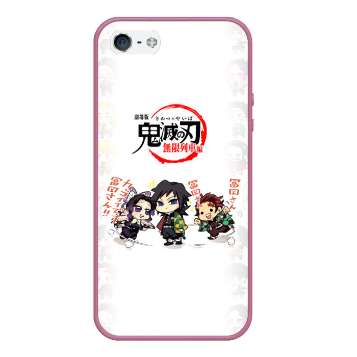 Чехол для iPhone 5/5S матовый ПЕРСОНАЖИ Kimetsu no Yaiba фото