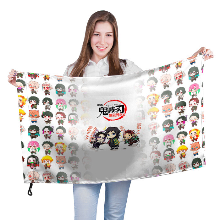 Флаг 3D ПЕРСОНАЖИ Kimetsu no Yaiba фото
