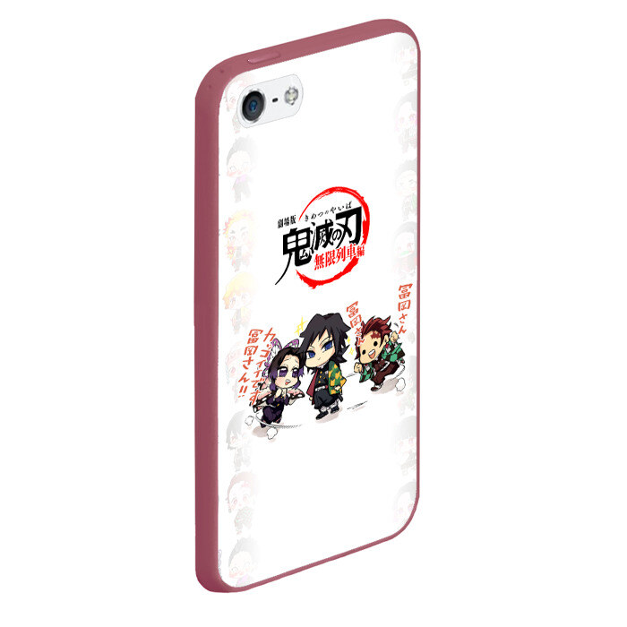 Чехол для iPhone 5/5S матовый ПЕРСОНАЖИ Kimetsu no Yaiba фото