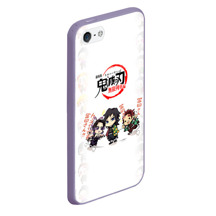 Чехол для iPhone 5/5S матовый ПЕРСОНАЖИ Kimetsu no Yaiba фото