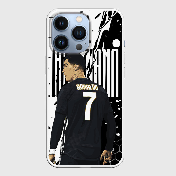 Чехол для iPhone 13 Pro КРИШТИАНУ РОНАЛДУ   JUVENTUS фото