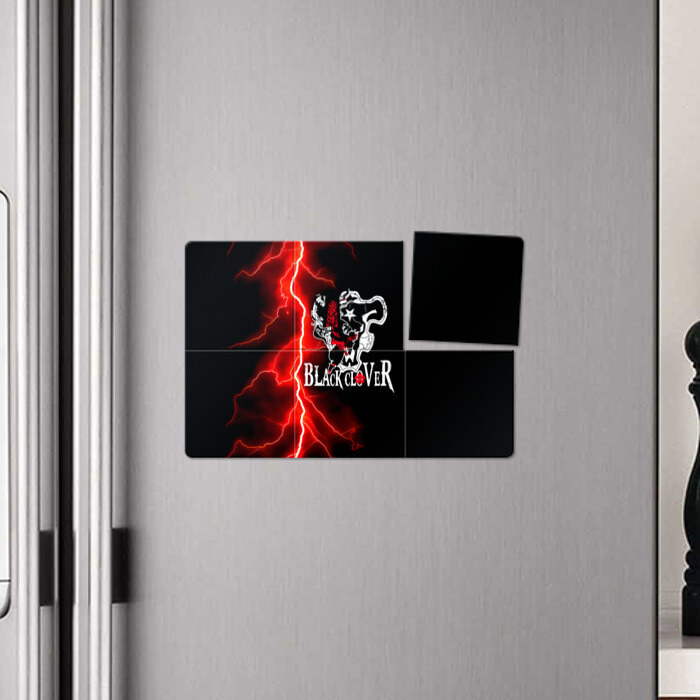 Магнитный плакат 3Х2 Черные быки | Черный Клевер фото