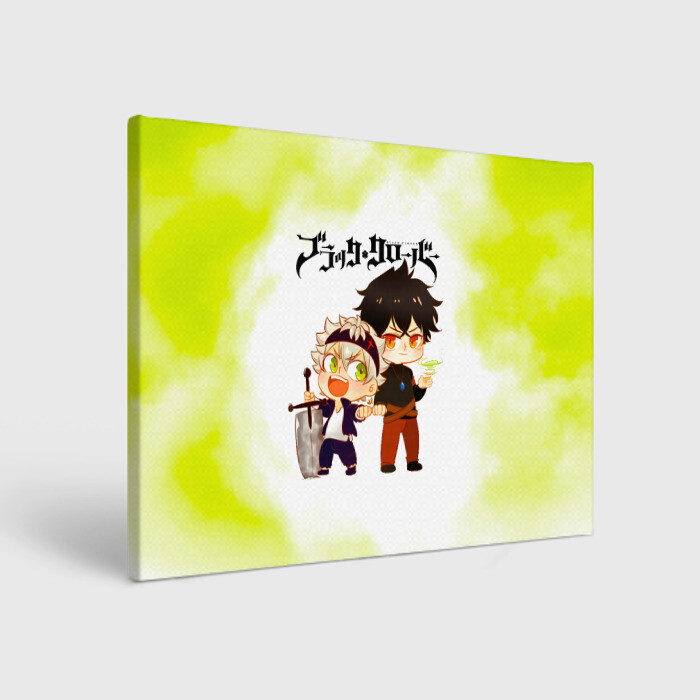 Холст прямоугольный Аста и Юно Чёрный клевер фото