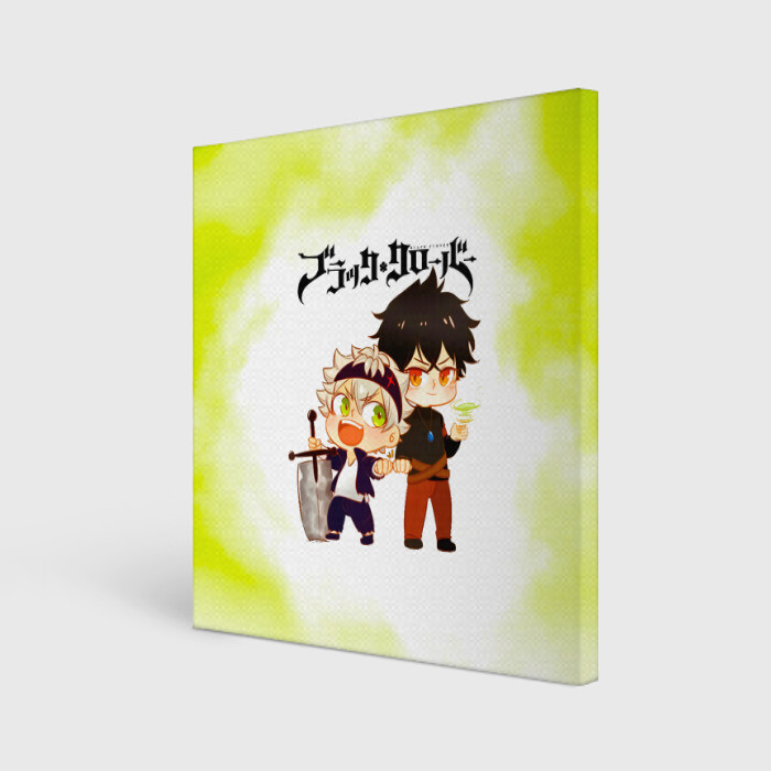 Холст квадратный Аста и Юно Чёрный клевер фото