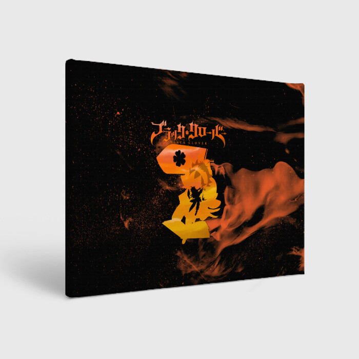 Холст прямоугольный Чёрный клевер удар Аста мечом фото