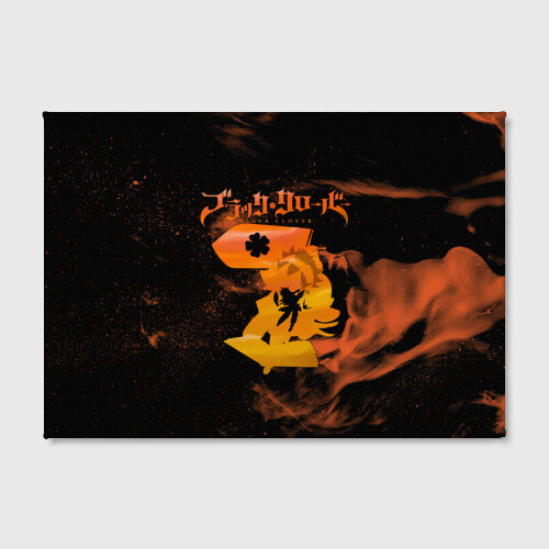 Холст прямоугольный Чёрный клевер удар Аста мечом фото