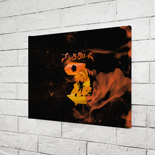 Холст прямоугольный Чёрный клевер удар Аста мечом фото