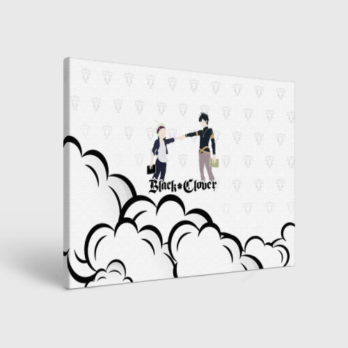 Холст прямоугольный Чёрный клевер Аста и Юно фото