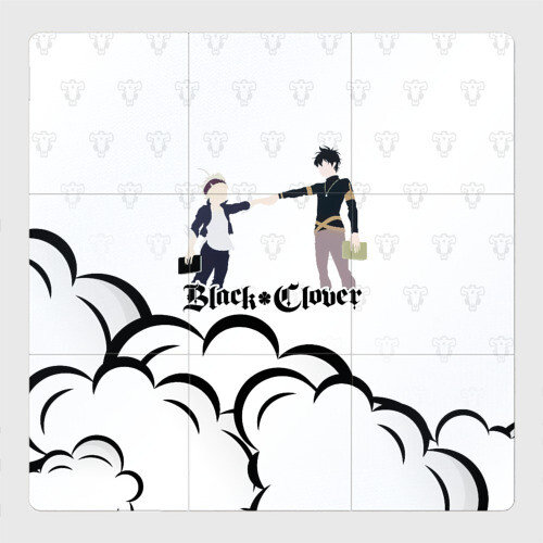 Магнитный плакат 3Х3 Чёрный клевер Аста и Юно фото